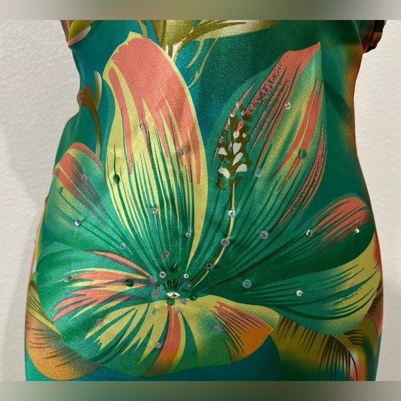 Tony Bowls Paris Tropical Satin Prom Dress - 6 - Multicolored - Used - Picture 5 of 8